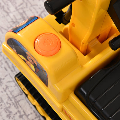 HOMCOM Ride On Excavator Toy Tractors Digger Movable Walker Construction Truck 3 Years 