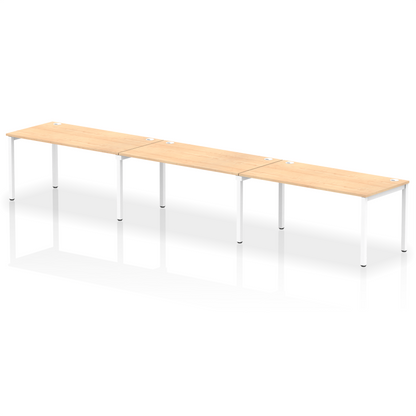 Impulse Single Row Bench Desk - 3 Person