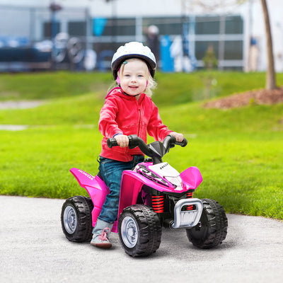 AIYAPLAY Honda Licensed Kids Electric Quad Bike, 6V ATV Ride On for Ages 1.5-3 Years, Pink 
