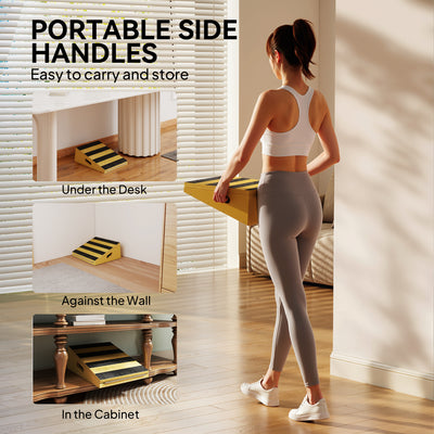 SPORTNOW Portable Slant Board, Adjustable Incline Board Calf Stretcher with Extra Side-Handle Design for Home Gym 