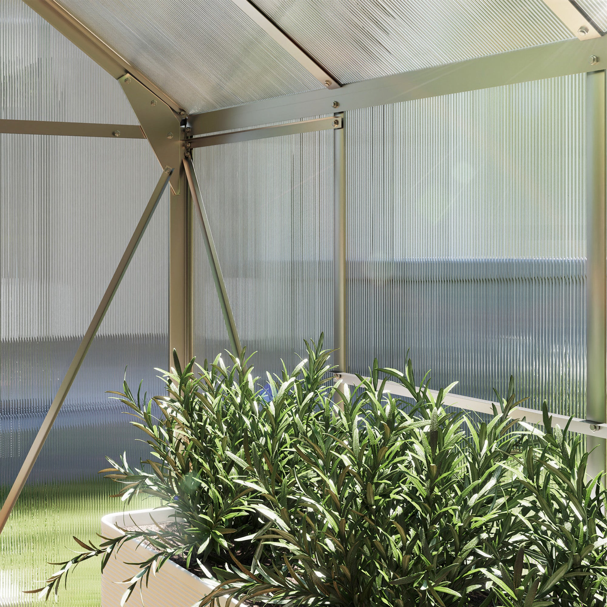 Outsunny 6 x 8ft Walk-In Greenhouse, with Sliding Door - Clear 