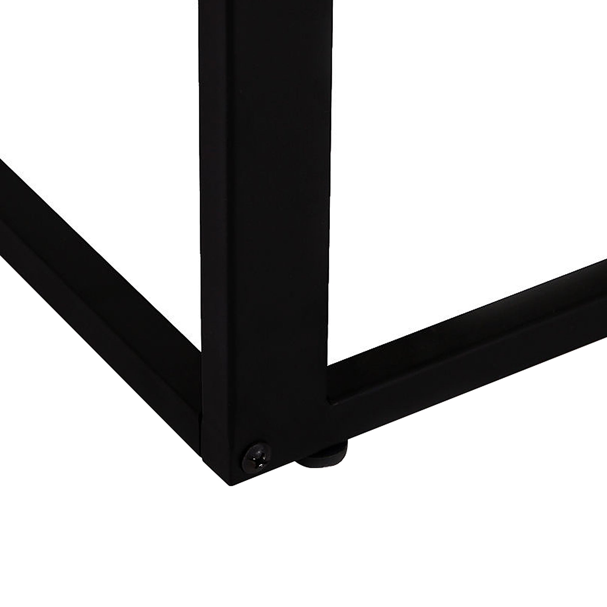 HOMCOM C-Shaped Side Table, Sofa End Table with Metal Frame, Accent Couch Table for Living room, Bedroom, Walnut and Black 