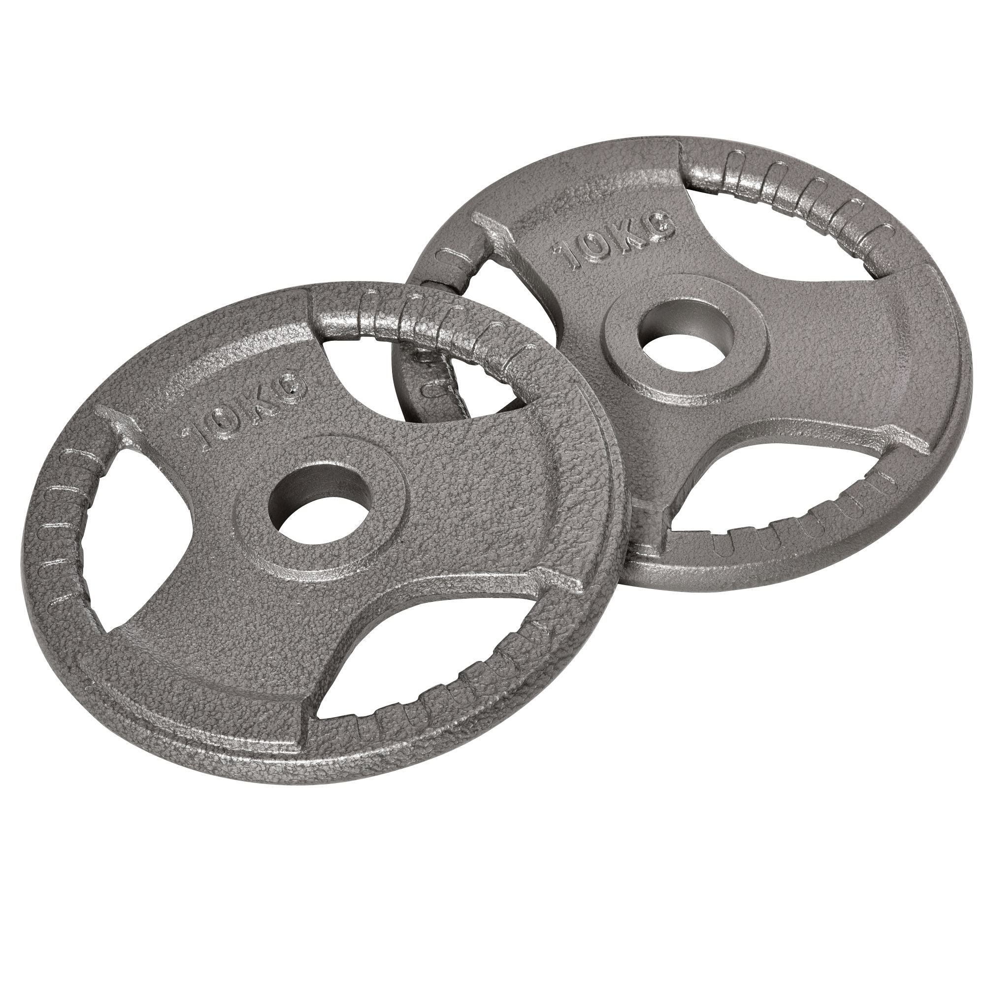 HOMCOM Set of 2 Cast Iron Weight Plates for 2"/5cm Hole Dumbbell Handle Bar, Barbell Weight 2 x 10kg 