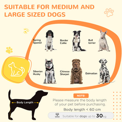 PawHut Heavy Duty Dog Crate on Wheels w/ Bowl Holder, Removable Tray, Openable Top, Detachable Door, for M, L Dogs 