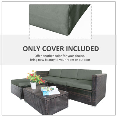 Outsunny Cushion Cover Replacement Garden Rattan Patio Furniture Seat Cover 