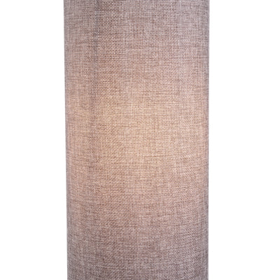 HOMCOM 47-Inch Modern Wooden Floor Lamp for Bedroom, Study or Living Space with Fabric Linen Shade (Grey)  120 CM 