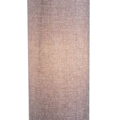 HOMCOM 47-Inch Modern Wooden Floor Lamp for Bedroom, Study or Living Space with Fabric Linen Shade (Grey)  120 CM 