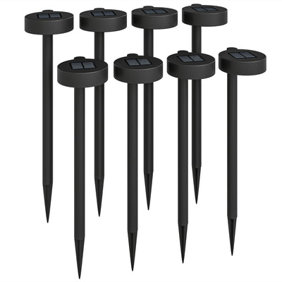 Outsunny Solar Lights Outdoor Garden Stake 8 Pack Pathway Lighting, Solar Stake Lights with Auto On/Off LED, IP44 Waterproof Plastic Outdoor Garden Lighting for Path, Patio and Landscape 