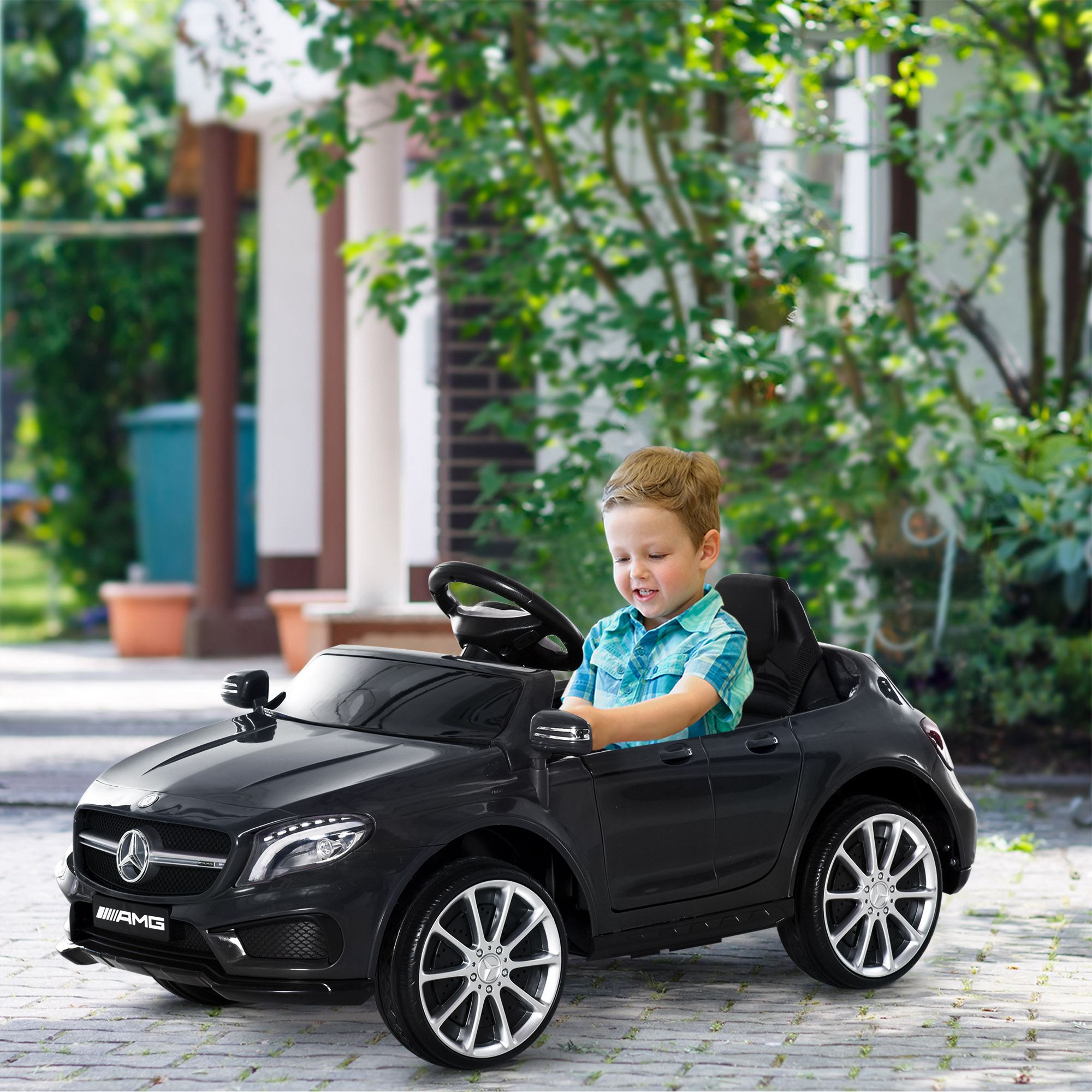 HOMCOM Mercedes Benz GLA Licensed 6V Kids Electric Ride On Car Toy with Remote Control Music Headlight for 3 Years Old Black 