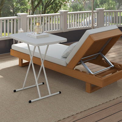 Outsunny Minimal Folding Outdoor Table - White 
