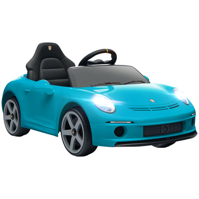 AIYAPLAY Kids Electric Car, 12V Licensed RUF GT Ride on Car with Suspension, Remote Control, Music, for 3-5 Years, Blue 