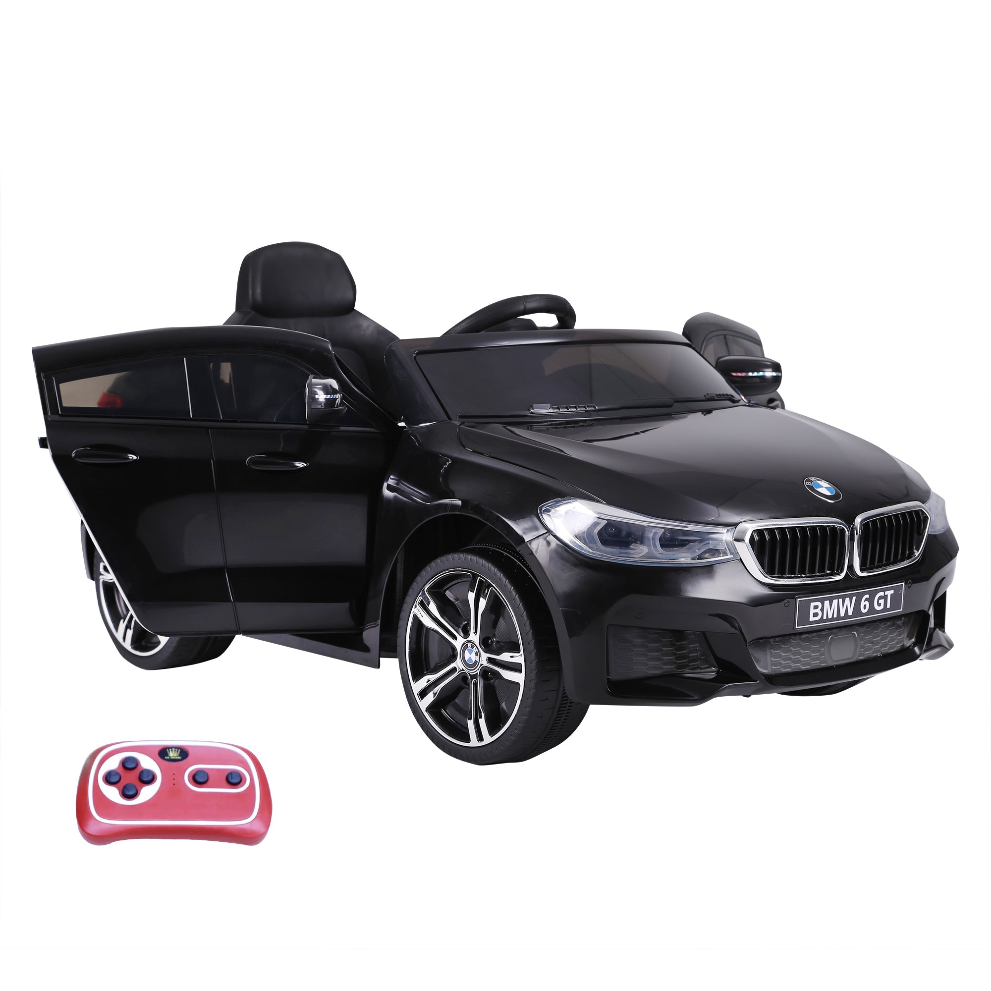 HOMCOM Kids Electric Ride On Car 6V Licensed BMW 6GT W/ Remote-Black 