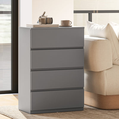 HOMCOM Chest of Drawers, 4-Drawer Storage Cabinets, Modern Dresser, Storage Drawer Unit for Bedroom 