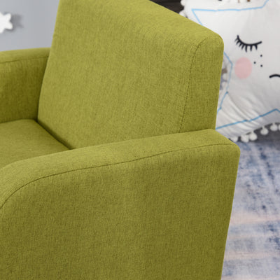 HOMCOM Children Armchair Mini Sofa Wood Frame Anti-Slip Legs High Back 