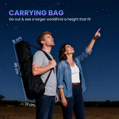 Outsunny Astronomy Telescope for Adults and Beginners with 70 mm Aperture, Carry Bag, White 