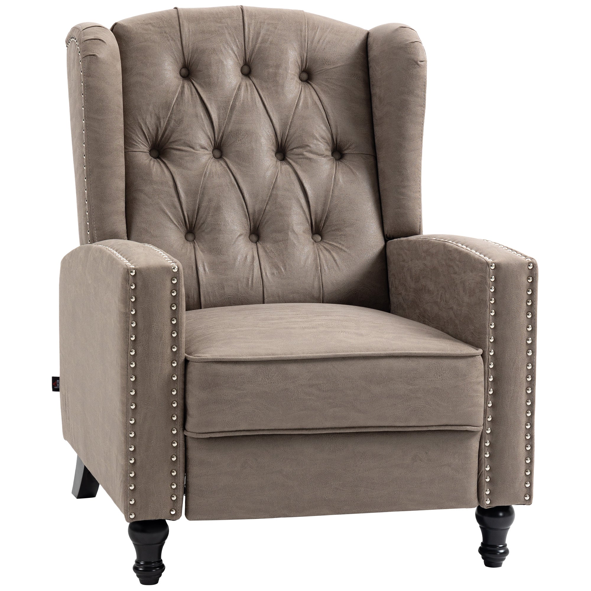 HOMCOM Chesterfield-Style Reclining Armchair - Brown 