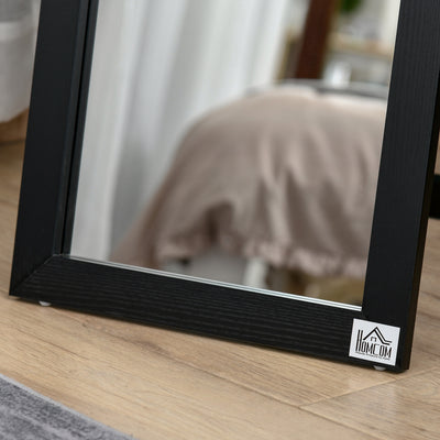 HOMCOM Full Length Mirror for Bedroom, Free Standing Dressing Mirror, Wall Mirror for Living Room, 37 x 154 cm, Black 