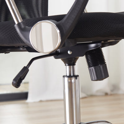 HOMCOM Ergonomic Office Chair Mesh Chair with Adjustable Height Tilt Function Black 