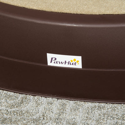PawHut Foldable Pet Stairs Portable Dog Steps 3-Step Design with Non-slip Mats for High Beds, Sofas, 49 x 38 x 38 cm, Brown 