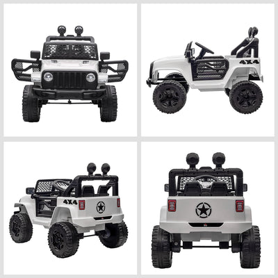 HOMCOM 12V Kids Electric Ride On Car Truck Toy SUV with Remote Control for 3-6 Yrs 
