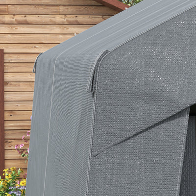 Outsunny 3.6 x 2.1m Portable Outdoor Shed, with Window - Dark Grey 