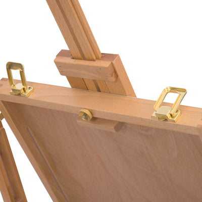 HOMCOM Wooden Art Easel Tripod Sketch Artist Painters Craft Portable Folding Drawing Board Lightweight - Natural Wood 