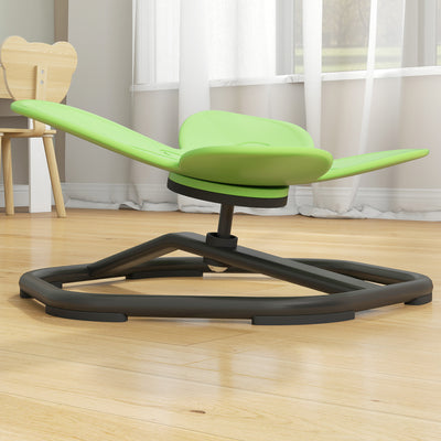 AIYAPLAY Butterfly-Shaped Kids Swivel Chair, Sensory Spinning Chair for Balance and Coordination Training, Green 