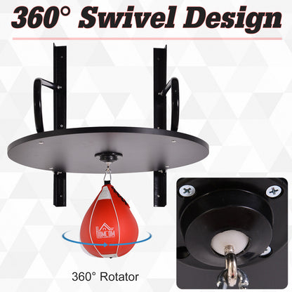 HOMCOM Wall-mounted Punching Ball Height Adjustable Hanging Speedball Platform Set Frame Stand Boxing Sports 
