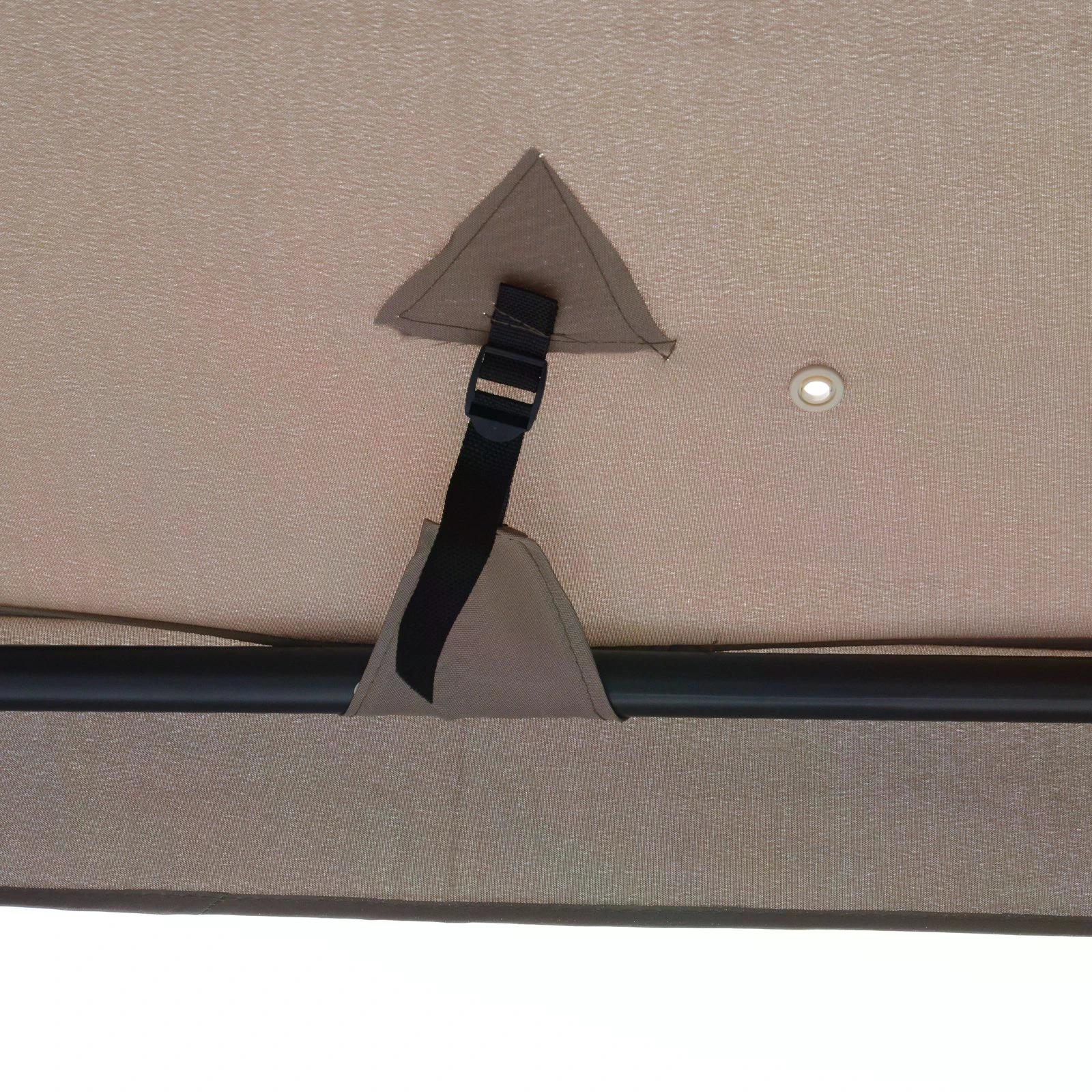 Outsunny Outdoor Gazebo, 2-tier Roof W/Netting, 295L x 295W x 263Hcm-Taupe 