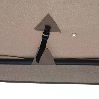 Outsunny Outdoor Gazebo, 2-tier Roof W/Netting, 295L x 295W x 263Hcm-Taupe 