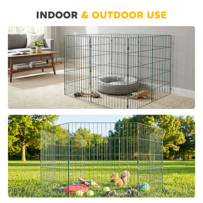 PawHut 8 Panel Pet Playpen for Medium Dogs Indoor Outdoor 80 cm Height 