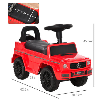 HOMCOM 3 in 1 Kids Ride On Car G350 Licensed Foot To Floor Slider Toddler Push Along NO POWER Red 12-36 months 