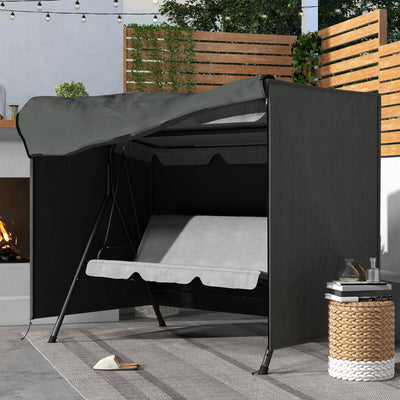Outsunny 205 x 124cm Three-Seater Swing Chair Protective Cover Dark Grey 