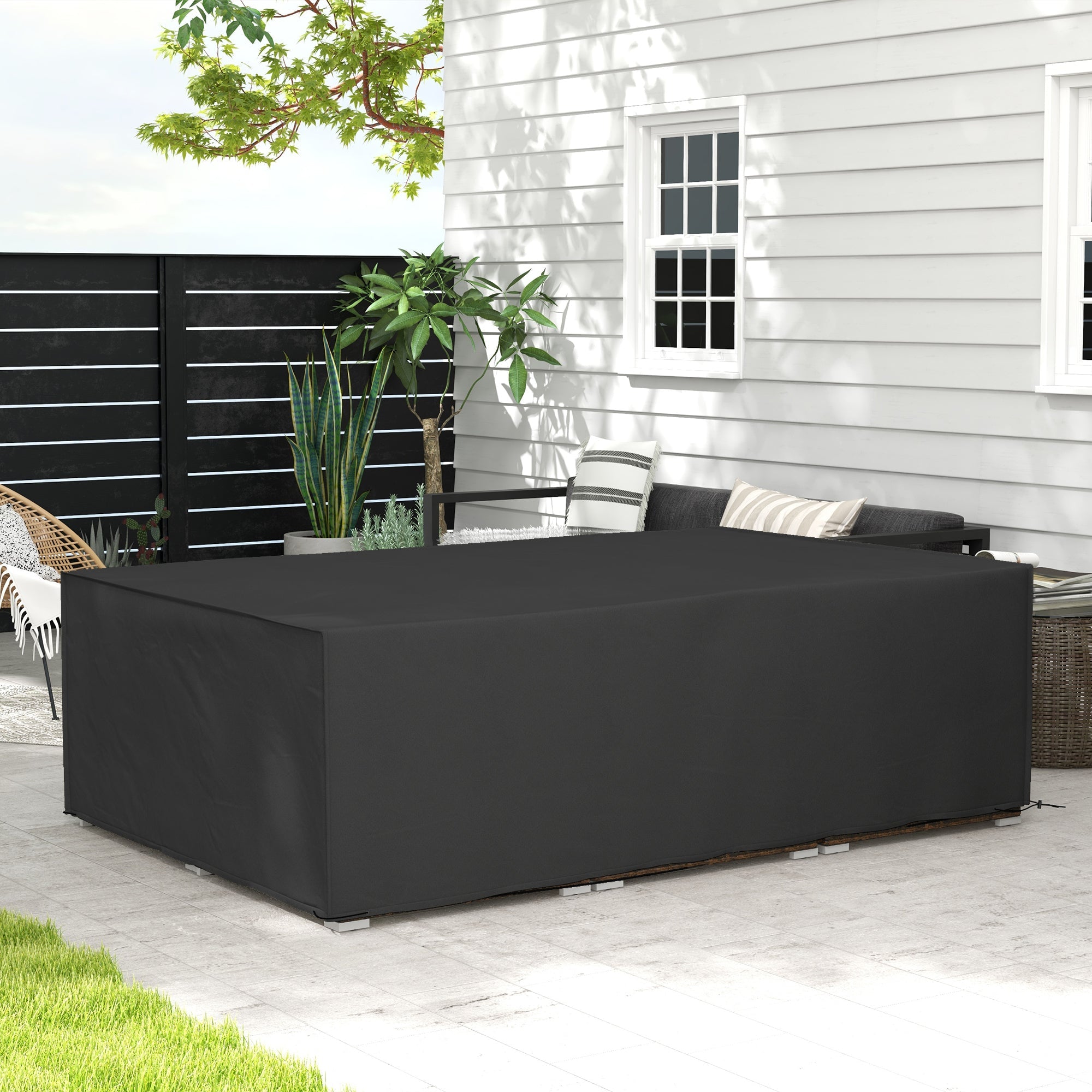 Outsunny 155 x 222cm Waterproof Furniture Cover - Black 