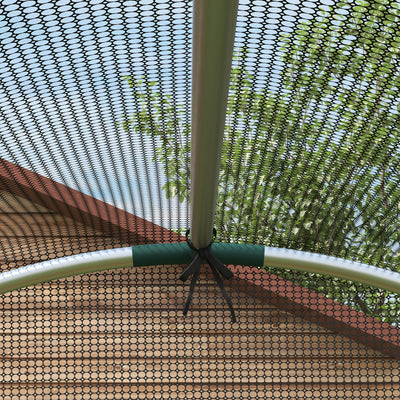 Outsunny Galvanised Steel Fruit Cage, Plant Protection Tent with Zipped Door, 1.2 x 1.2 x 1.9m, Black 