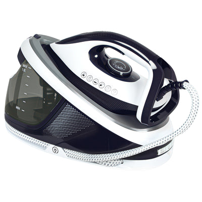 HOMCOM Steam Generator Iron with ECO Mode, Self-Cleaning, Powerful Vertical Steam, Automatic Shut-Off, Ceramic Non-stick Soleplate, Large 1.5L Detachable Water Tank, 8 Bar, 2600W, Blue 