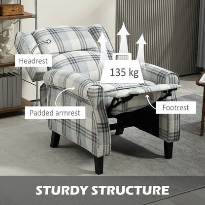 HOMCOM 160\'c2\'b0 Reclining Armchair, with Footrest - Grey