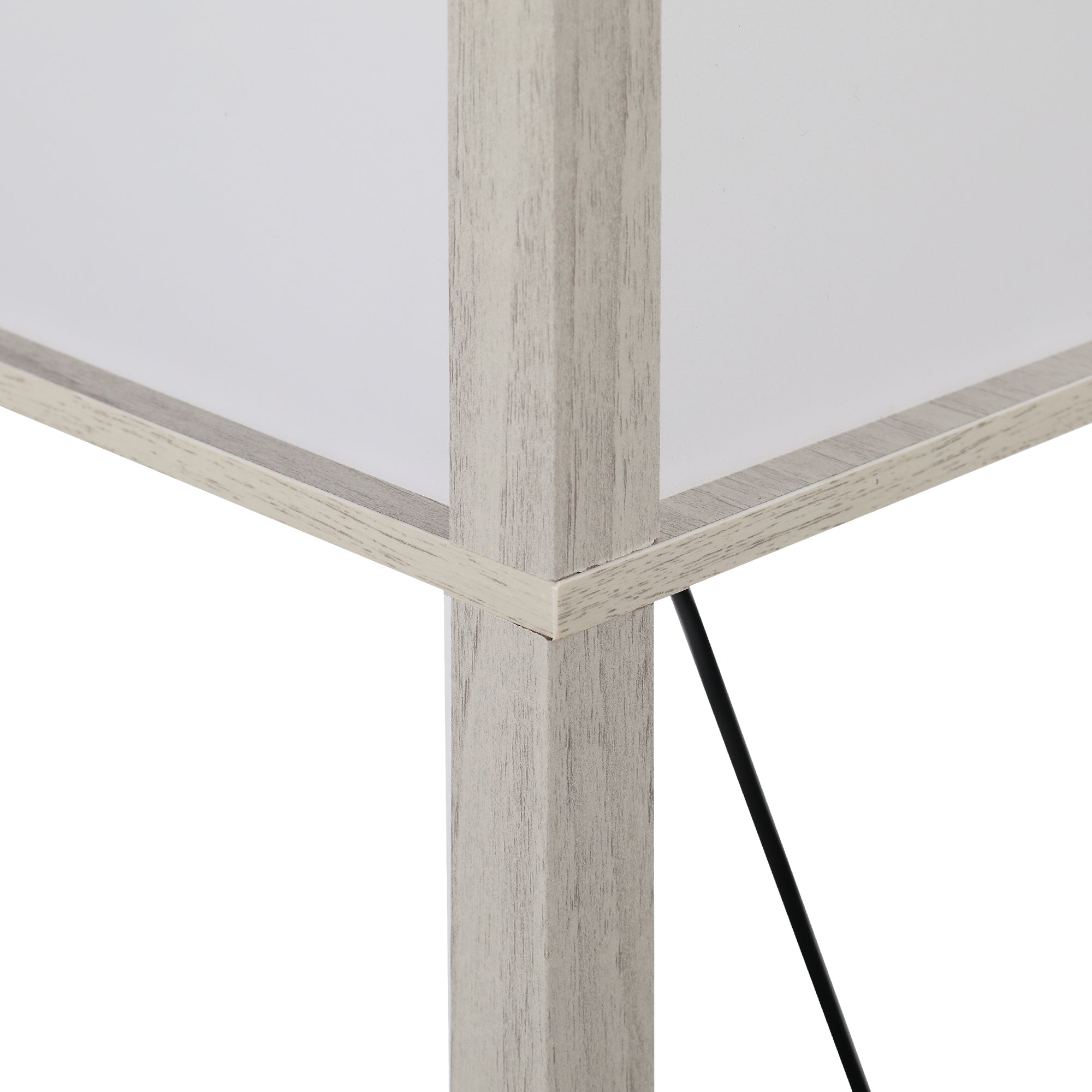 HOMCOM 3-Tier Floor Lamp, Floor Light with Storage Shelf, Reading Standing Lamp with Acrylic Shade for Living Room, Bedroom, Kitchen, Dining Room, Office, Dorm, 160cm, Oak 