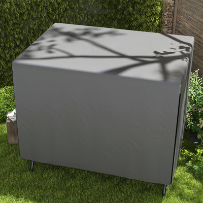 Outsunny Patio 3 Seater Swing Chair Bench Cover Outdoor Garden Furniture Rain Protection Cover Protector Waterproof Anti-UV, 215L x 155W x 150Hcm, Dark Grey 
