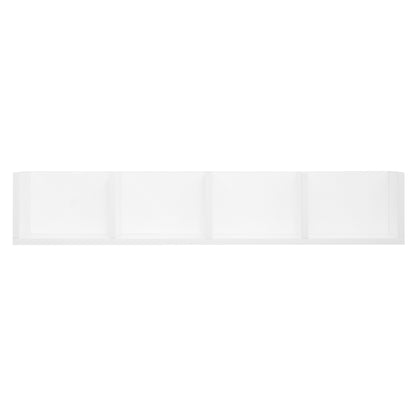 HOMCOM Wall Mount 84 CD / 56 DVD/Blu-ray/ Media Storage Rack 4 Cubes Wooden Shelf Organizer Unit Bookcase Display (White) 