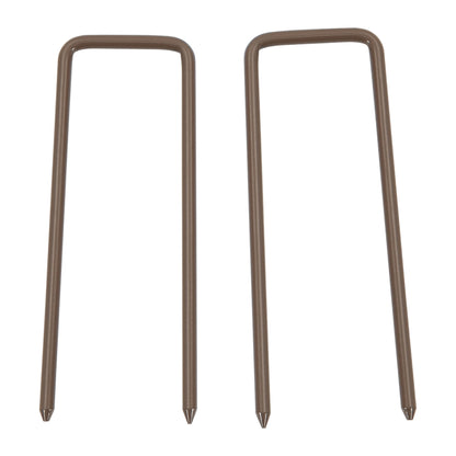 Outsunny Set of 2 Expanding Garden Fencc, Aluminium Freestanding Foldable Picket Fence, 300cmx103.5 cm, Dark Brown