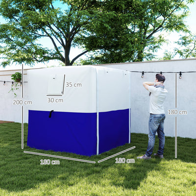 Outsunny 2 x 2m Pop-Up Gazebo, with Accessories - Dark Blue 