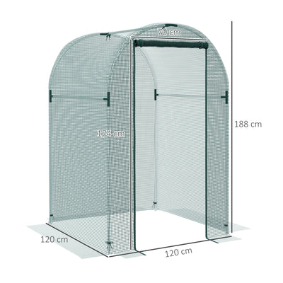 Outsunny 120 x 120cm Mini Polytunnel Greenhouse 