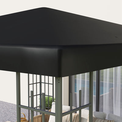 Outsunny 3 x 3(m) Gazebo Frame Replacement - Black 