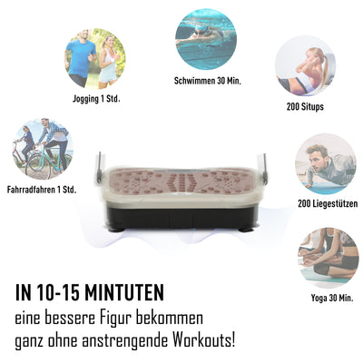 HOMCOM Vibration Plate Machine Fitness Body Shaper Slim Trainer Exercise Workout Home Gym Music Remote Power 