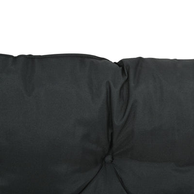 Outsunny 2 Seater Bench Cushion, Garden Chair Cushion with Back and Ties for Indoor and Outdoor Use, 98 x 100 cm, Black 