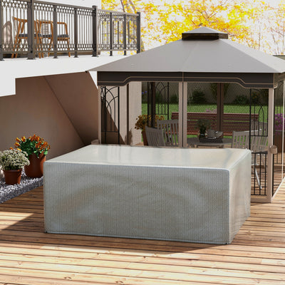 Outsunny 235 x 190 x 90 cm Large Patio Set Covers, Outdoor Garden Furniture Protection Cover Protector Waterproof Anti-UV Grey 