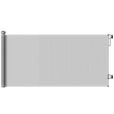PawHut Retractable Stair Gate Extends Up to 180 cm Wide, Dog Gate for Doorways, Stairways, Hallways, Grey 
