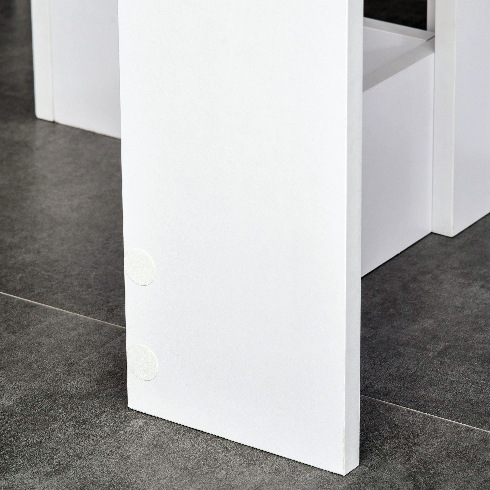 HOMCOM Space-saving Drop Leaf Table, Folding Dining Table for Small Space, Kitchen, Dining Room, White 