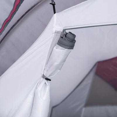Outsunny 2-3 Person Tunnel Tent with Sewn-in Groundsheet, Air Vents, Rainfly, 2000mm Water Column, Camping Tent with 1 Bedroom, Inbuilt Porch, Living Area for Camping, Hiking, Grey 